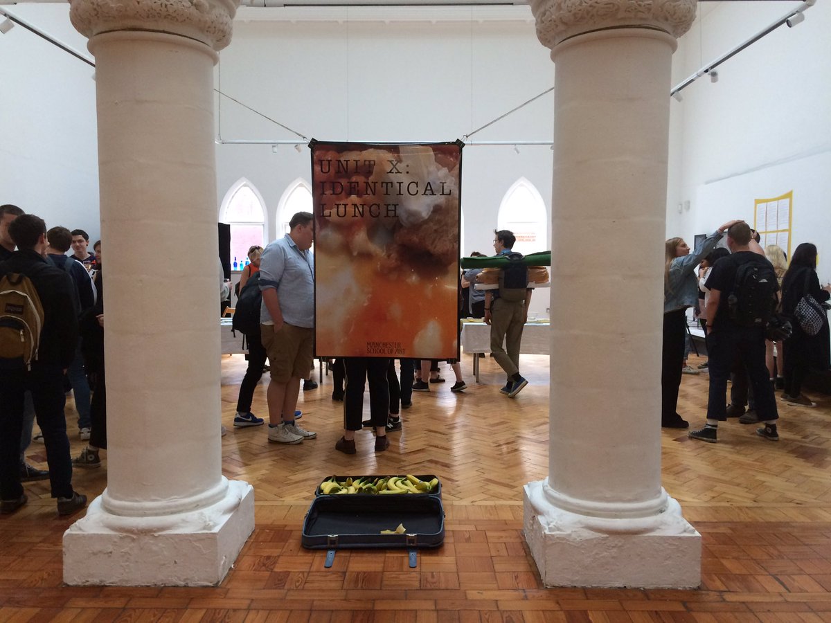 zoerwatson's tweet image. &apos;Identical Lunch&apos;, a show by our Art Theory &amp;amp; Practice students opens tonight as part of #UnitXFestival @ProjectUnitX at @GrosvenorGall