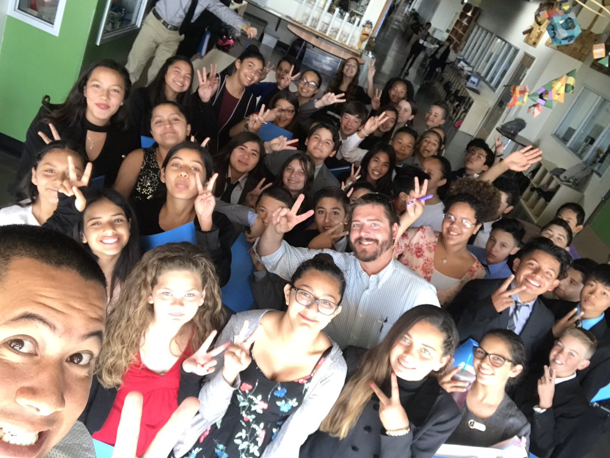 EdrickMac's tweet photo. Model United Nations Ready!!! 250+ Ss, 11 committees, 2 schools, all poised to solve the world's problems! #HTMCV & #HTMNC @hightechhigh https://t.co/DEZFdfN9DK