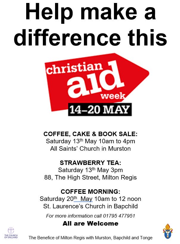 revlesleyjones's tweet photo. #CountDown to #ChristianAidWeek has begun &amp; our #events taking place in the #Benefice
@ChristianAidSE 
@BeneficeLife 
@CanterburyDio https://t.co/20xW3OWPI1