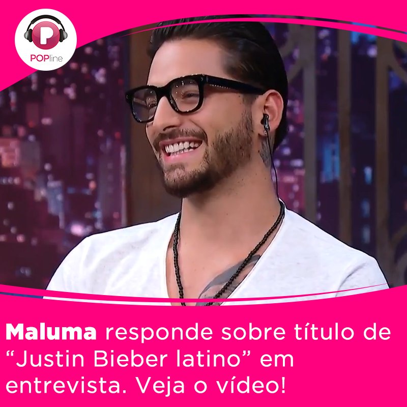 POPline's tweet photo. .@maluma fala sobre próximo álbum e título de "@JustinBieber latino" em entrevista. Veja participação no "The Noite" https://t.co/DHM6EtZCjn https://t.co/NWjlKo8q4V