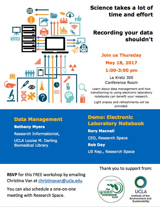 LabAllyLLC's tweet image. UCLA scientists: Join us at this upcoming workshop to discuss modern solutions for research data management #RDM #ELN #LIMS