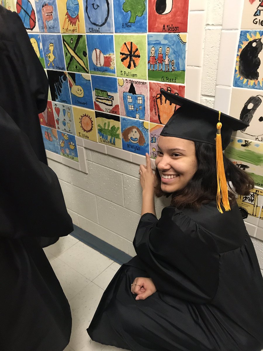 IndianAdvisor17's tweet photo. While we were at Masterson Elementary they were able to find the tile they made! #khsgoestocollege 😭🎓 https://t.co/yryaSKTH08