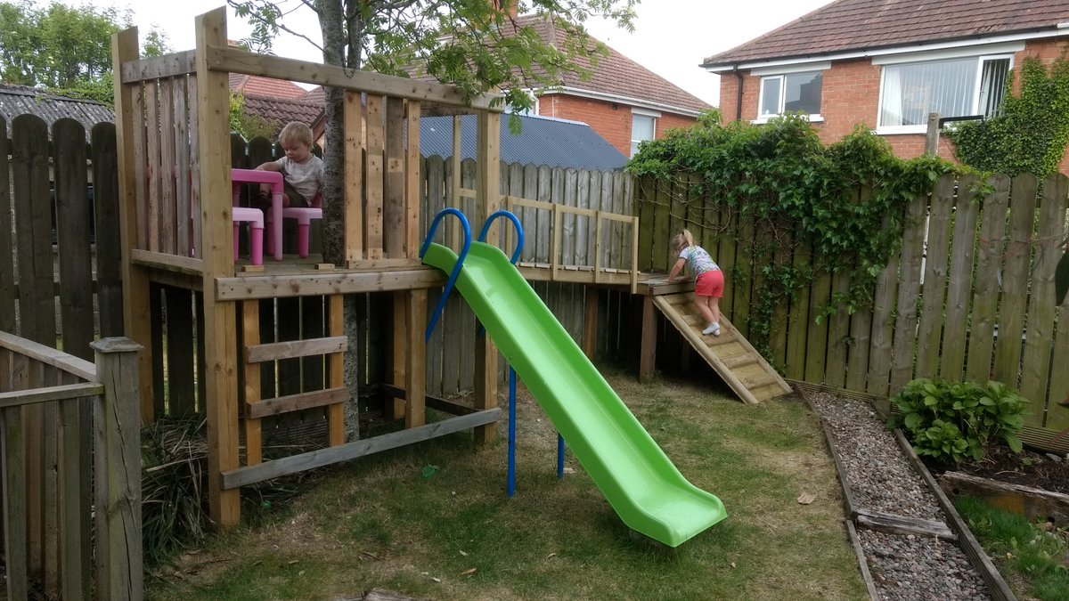 BigDesignHouse's tweet image. Finally finished this long drawn out project! The target audience (my kids) seem to be enjoying it! #junglegym #woodwork #dadprojects