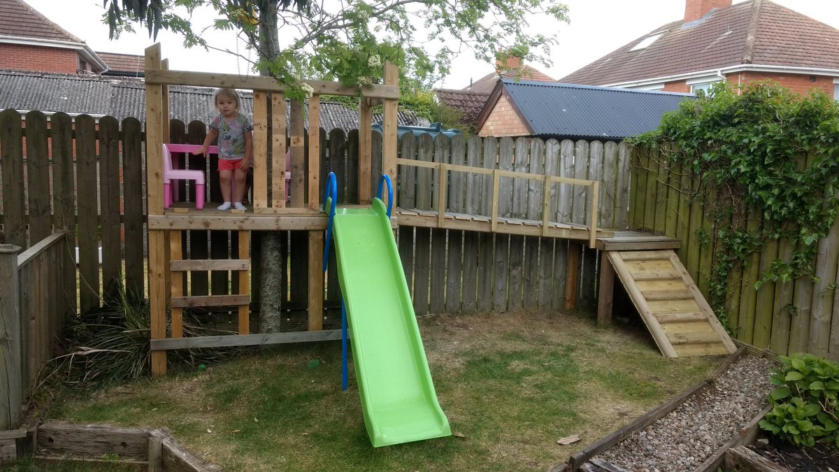 BigDesignHouse's tweet image. Finally finished this long drawn out project! The target audience (my kids) seem to be enjoying it! #junglegym #woodwork #dadprojects