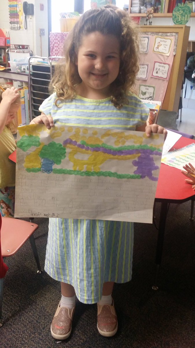 BallmcdK's tweet photo. Writing about our dot paintings! #fairytalewriting https://t.co/lTY8JScDZt