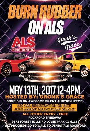 GronksGrace's tweet photo. Day 11: #ALSAwarenessMonth- Grassroots Fundraising. Join us this weekend for a kick ass Car Show. #StrengthinNumbers #BurnOutALS https://t.co/rav4NSDPZc