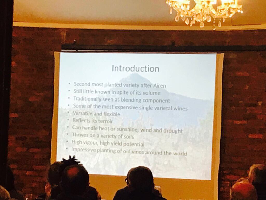 Saronsberg's tweet photo. Saronsberg's Dewaldt Heyns introducing #Grenache at the #CWGTechTasting in our function venue @CapeWinemakersG https://t.co/rmiPvqk2rs