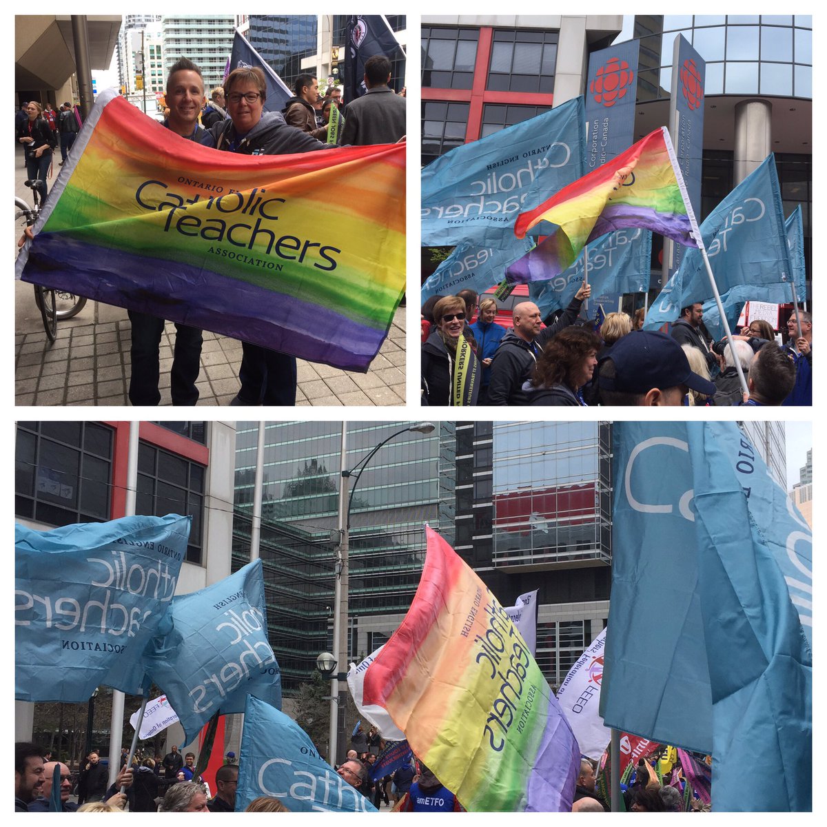 CherylFull's tweet photo. Great to see #OECTA flags flying high in support of building a #FairFuture for everyone. #canlab #OECTAProud https://t.co/kgZrUCbV8B
