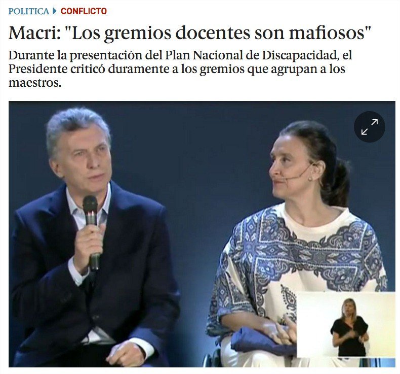 EdgardoRovira's tweet photo. Después de reprimir maestros, bajarles sueldo e incumplir la Ley de Educación, Macri les dice "mafiosos" a los gremios docentes. #EsoEsPRO https://t.co/8l7HaG84kF