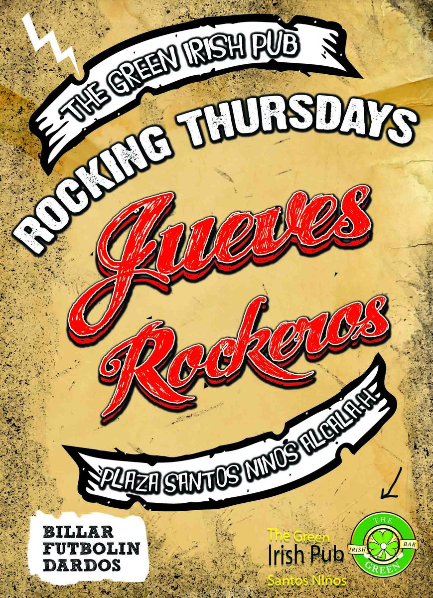 Rocking Thursdays People!!!
Tonight Great Beer and Best Music in Town at The Green Irish Pub
Happy Hour de 23:00 a 0:00 en Pintas de Amstel
