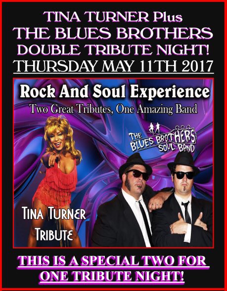 thestagetweets's tweet photo. Join us tonight for The Tina Turner &amp; The Blues Brothers Tribute Shows. Please call for reservations https://t.co/dDWvuRQIZu