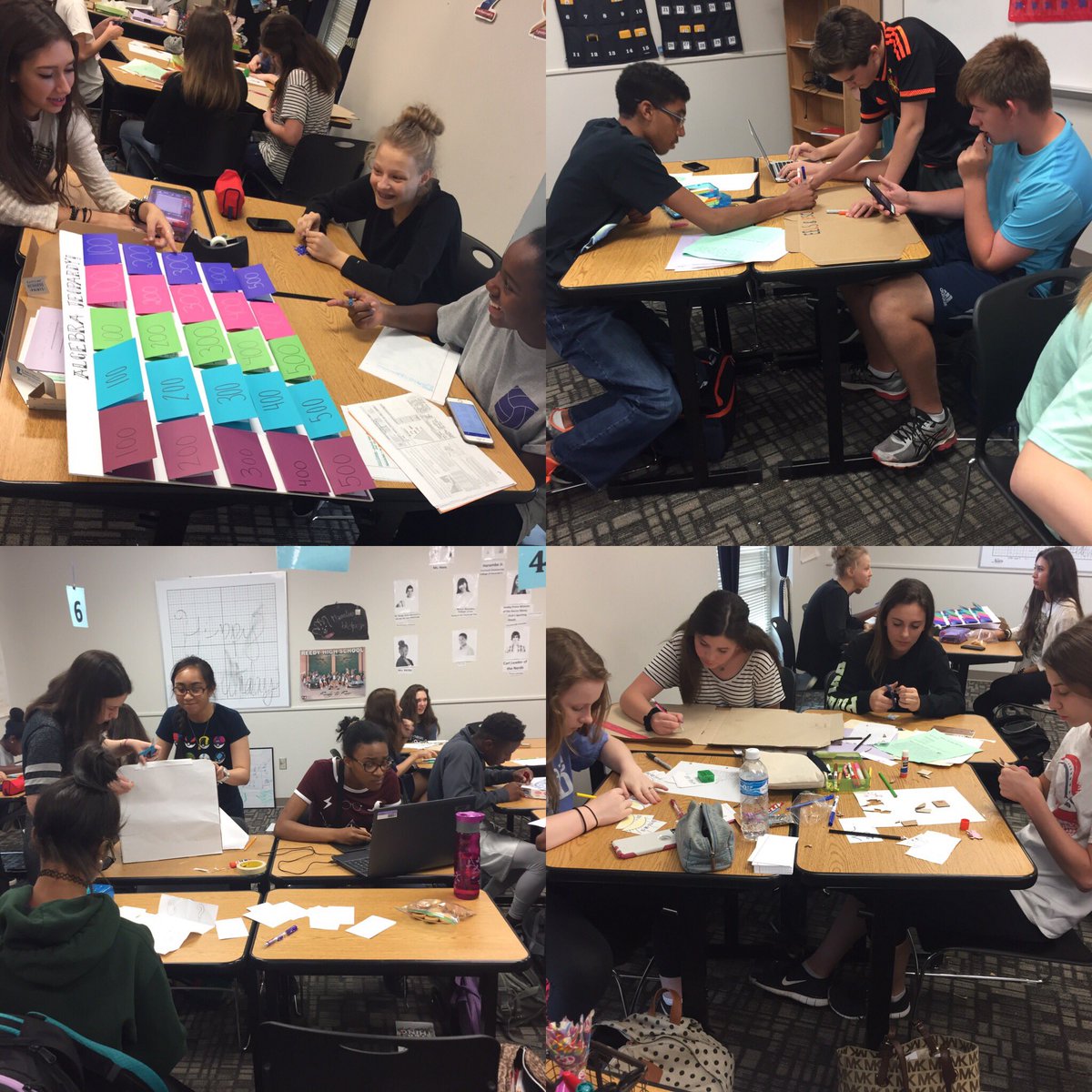 KathrynKent14's tweet photo. Algebra game board project! #learningneverstops @RHSFrisco @friscoisd https://t.co/DBGVwI18Kj