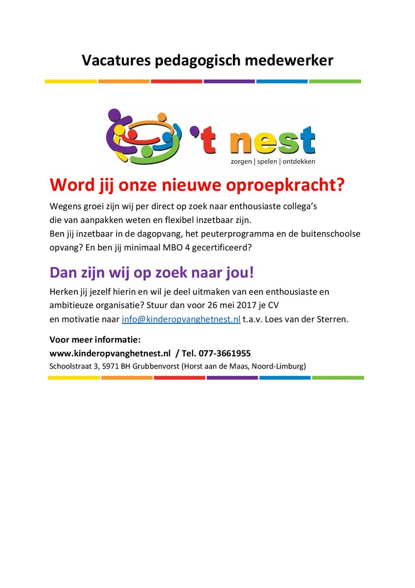 Zoek je een inspirerende en uitdagende job?