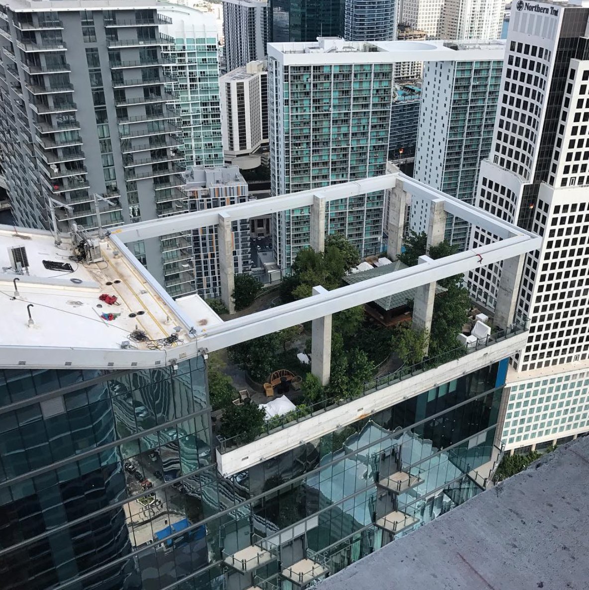 We can see @eastmiami from our rooftop!
Photo via Instagram user @seanmccaughan