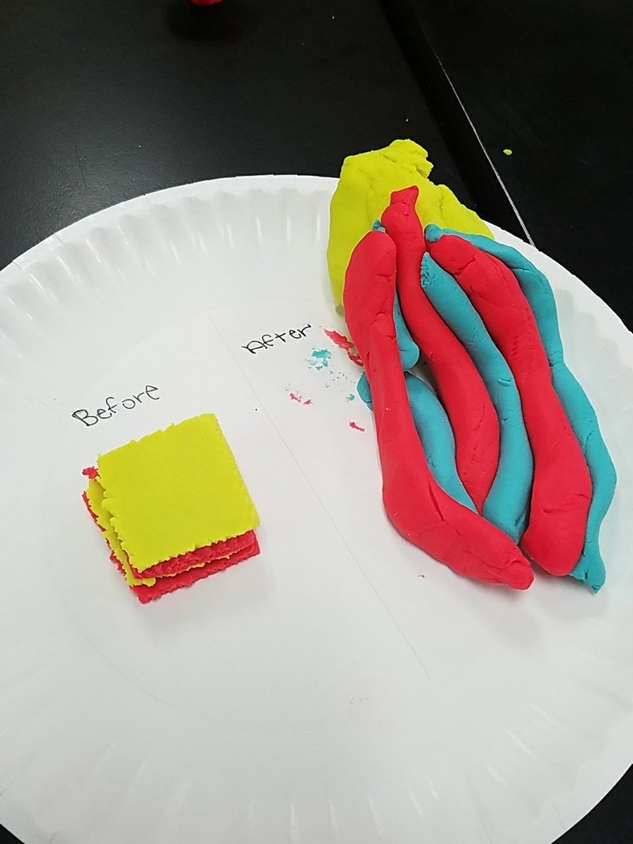 BK3DSci's tweet image. This is the #ScienceProcess I&apos;m talking about! Letting Ss #FigureItOut simply works! Grp tied in tectonic plates! #coherence #IQWST #NGSS