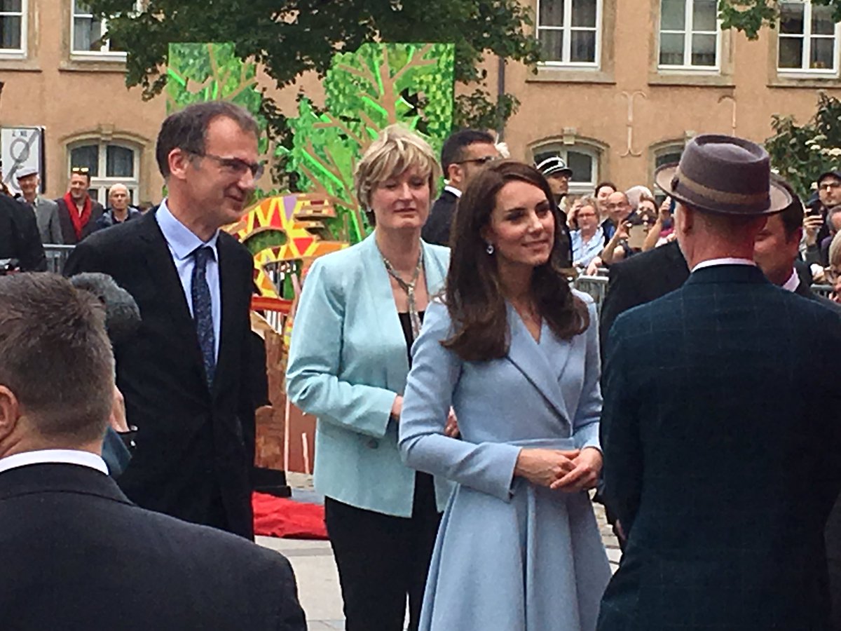 Visite de Kate Middleton à Luxembourg Ville. Reportage ce soir sur RTL Télé Lëtzebuerg.