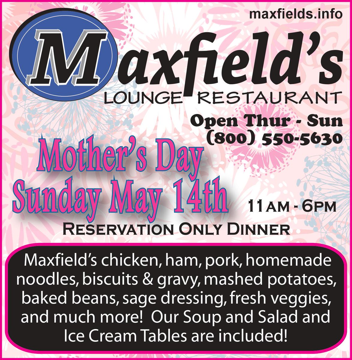 dinemaxfields's tweet image. #MothersDay is on it&apos;s way! Did you make your #reservations yet? #Maxfields #EdmoreMI