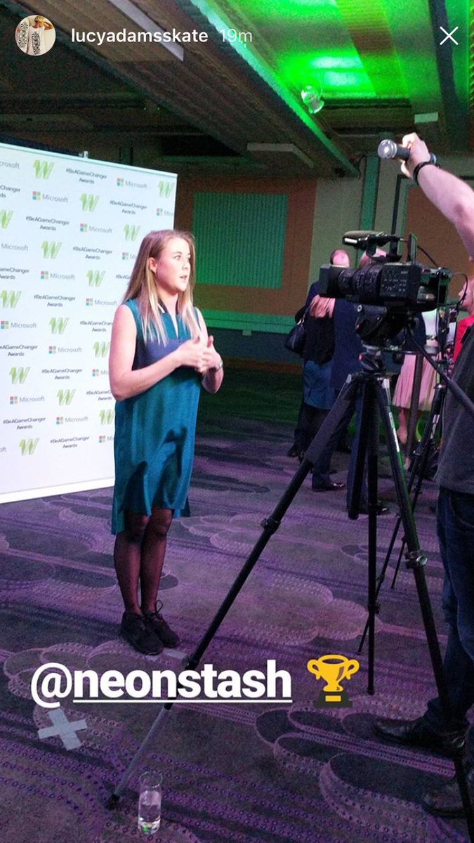 At the <a href="/WomenSportTrust/">Women's Sport Trust</a> #beagamechanger in front of the camera