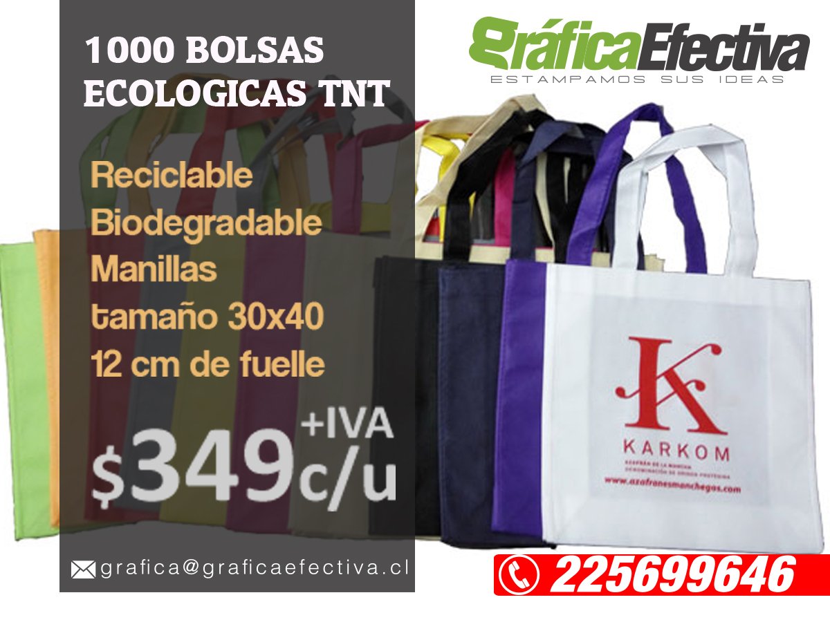 Necesitas  Bolsas Ecológicas con tu logo? 1000 unidades $ 349+iva (consulta desde 100 unidades)