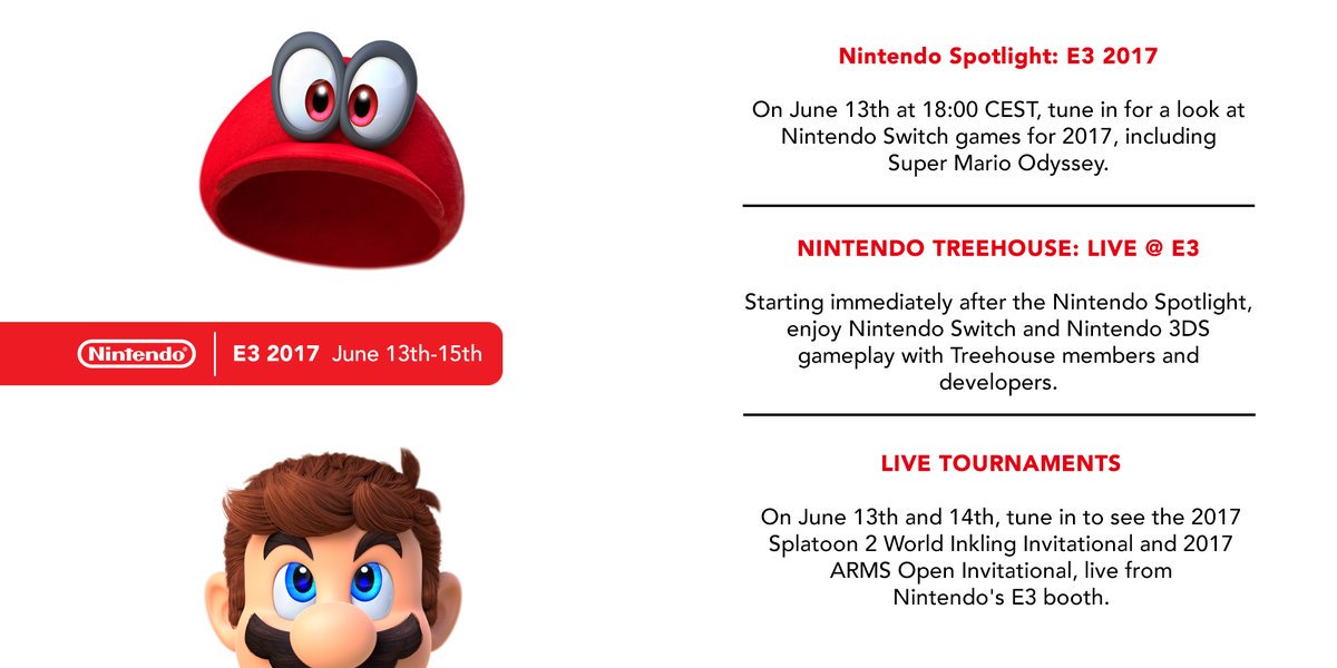 Alaneitoor45's tweet photo. Tune in during #E32017 to learn more about this year’s #NintendoSwitch &amp; #3DS... https://t.co/PI9Wzqq1v2 by #NintendoEurope via @c0nvey https://t.co/1BaMkBXkAh