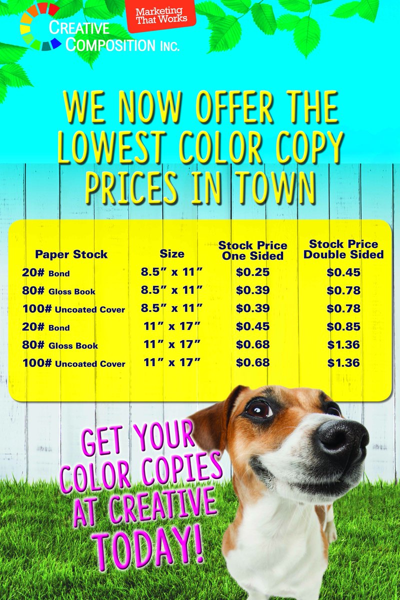 CompositionCopy's tweet image. Some might call us barking mad, we call it a great deal!