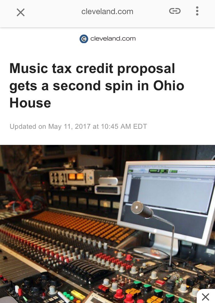 OHHouseDems's tweet photo. Bipartisan bill by @KentKSmith &amp; @LaTourette4Ohio offers tax credits for recording production costs #OhioSounds 🎙https://t.co/R4ItEIYQkw https://t.co/3ojTta6Gxw