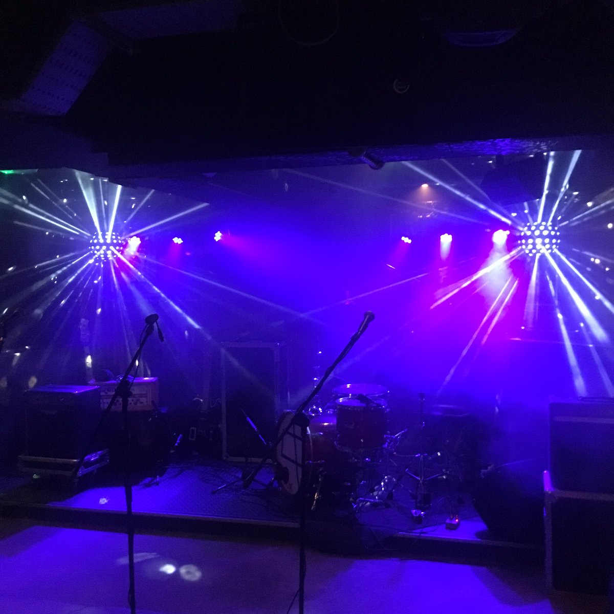 The stage is set and looking glorious, with thanks to <a href="/LightNoisePro/">Light & Noise</a> as always!