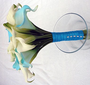 pinkwillowuk's tweet photo. #Blue &amp; #White Calla Lilly #bouquet with #ribbon and buttonholes for local #Loughborough #wedding in #April #flowers https://t.co/AIPDUI6VfT