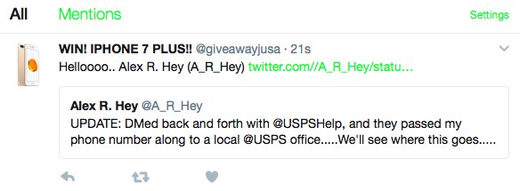 A_R_Hey's tweet photo. On the plus side, I just won an iPhone 7Plus, so there's that....

#TeaWatch https://t.co/YP1JBBCohf