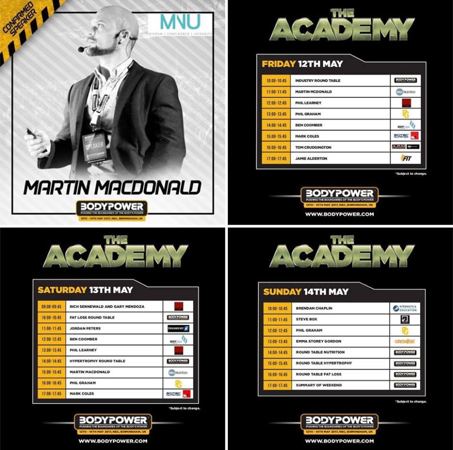 MNUCert's tweet photo. It's almost time for Body Power 2017!! Come and meet the MNU team at our stand (A40)!! #nutrition #fitness #macnutritionuni #bodypowerexpo https://t.co/DHYkILVobj