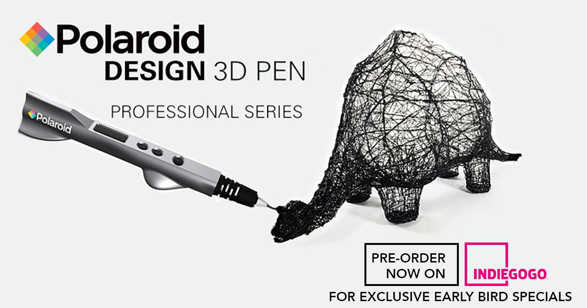 Polaroid IndieGoGo campaign is now live. #Create3D #3DPen #Polaroid
igg.me/at/polaroiddes…