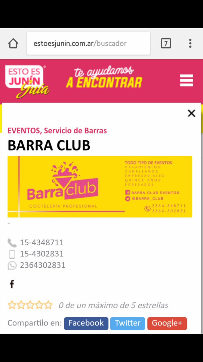 BARRA_CLUB's tweet photo. ENCONTRANOS EN LA GUIA COMERCIAL DE #JUNÍN! 

CONSULTANOS PARA TU EVENTO 🔝🔝💣💣 https://t.co/vDFFSFfnZD