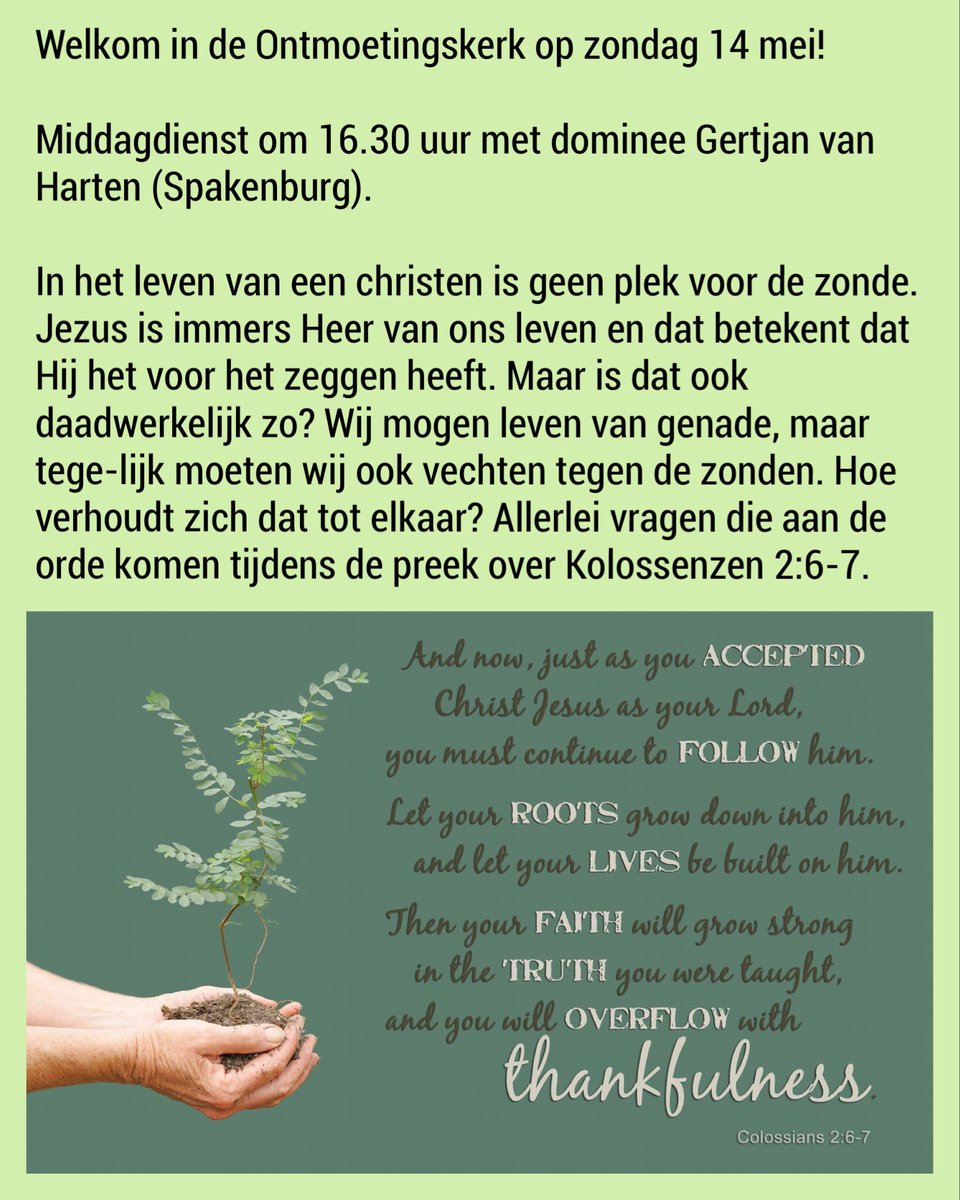 Welkom! #Ontmoetingskerk #Vathorst met dominee <a href="/JoostHSmit/">Joost Smit</a> &amp; @hardgras