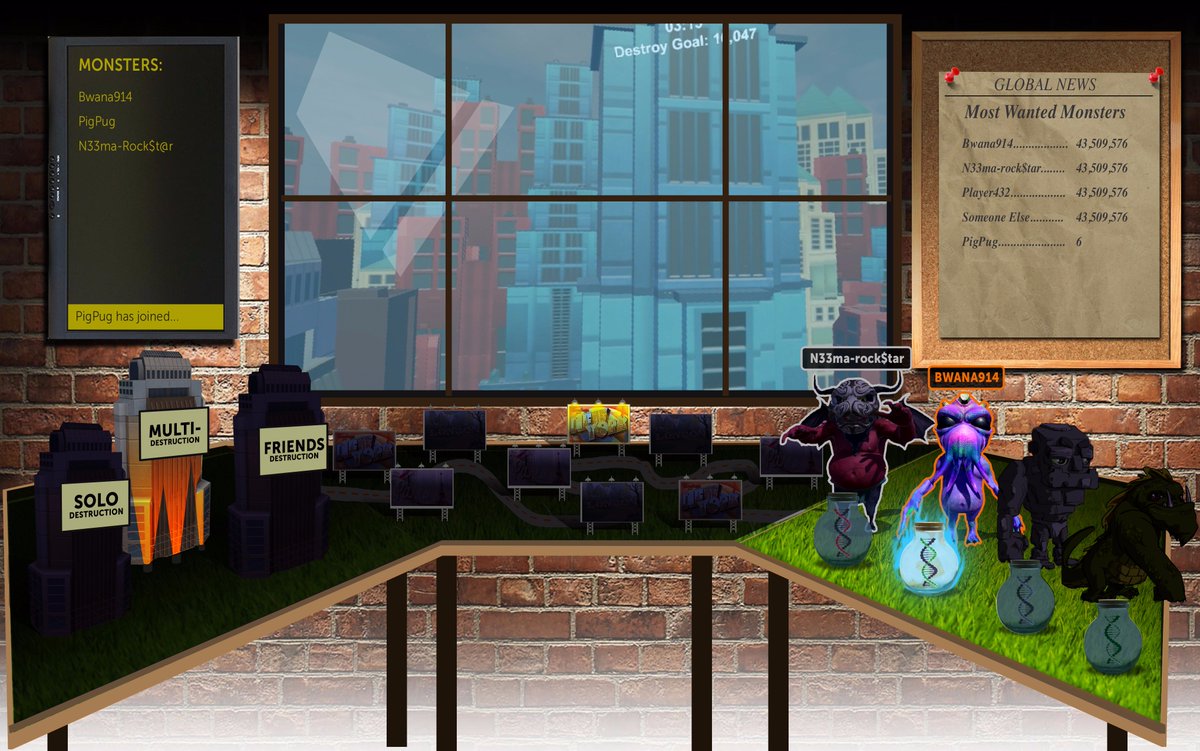 VR_MMM's tweet photo. Here's a glimpse of an old main menu concept from #mightymonstermayhem! #throwbackthursday #vr https://t.co/PJFQ3LDcBQ