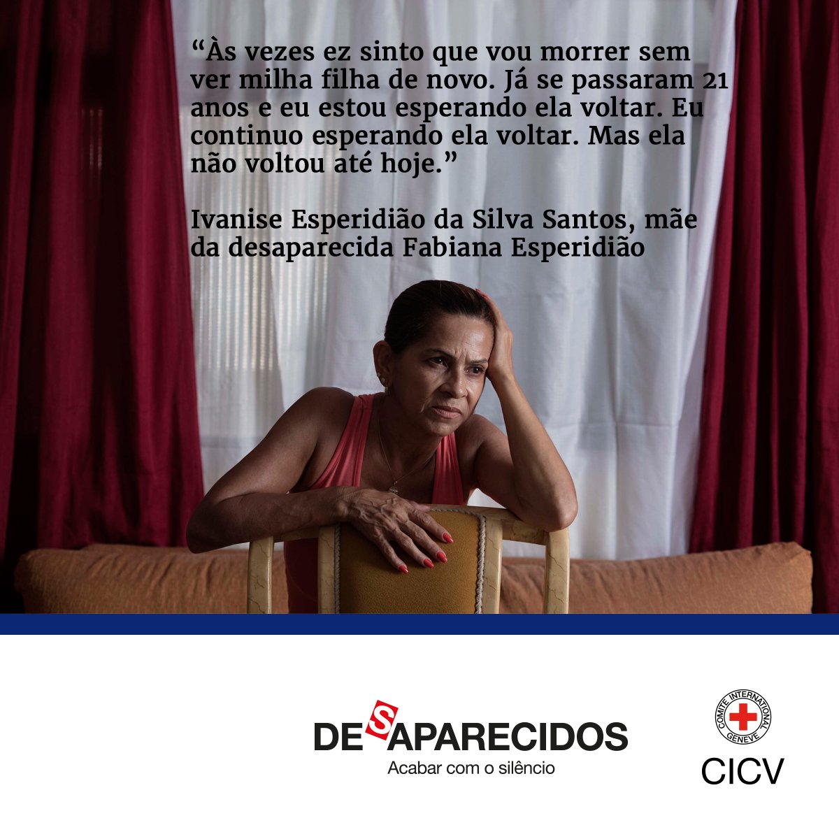 Ivanise, presidente das <a href="/asmaesdase/">Mães da Sé</a>, não perde a esperança de reencontrar sua filha icrc.org/pt/afaltaquevo…