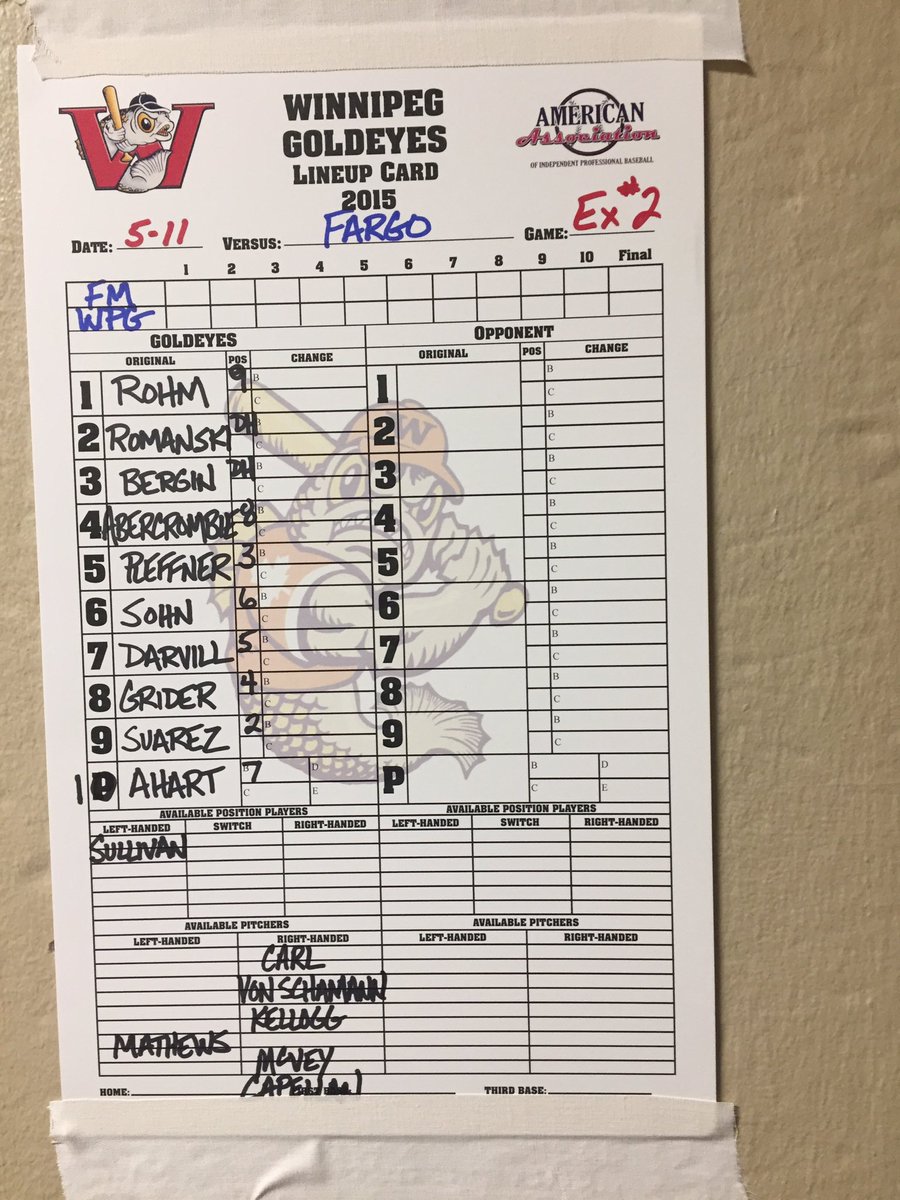 #Goldeyss wrap up their home exhibition game tonight vs. <a href="/FMRedHawks/">Fargo-Moorhead RedHawks</a>. First pitch 6:05pm!