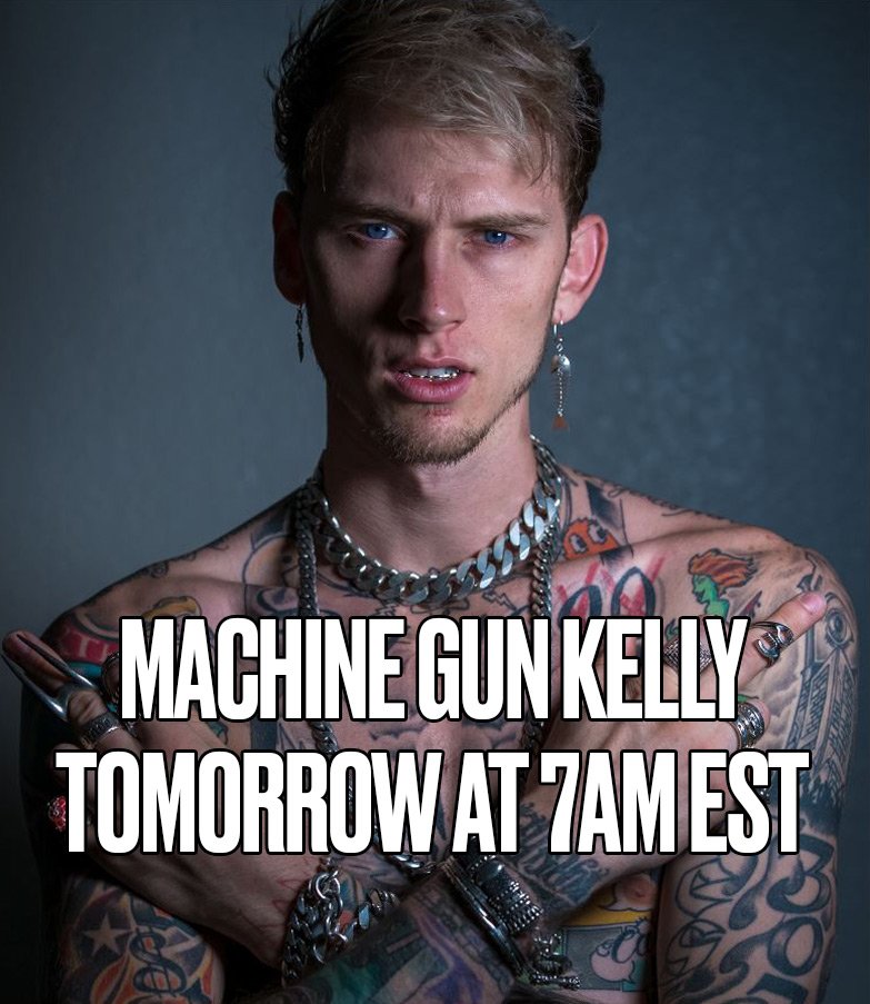 MTV2's tweet photo. We're celebrating @MachineGunKelly’s new album #bloom with a block dedicated to his best music moments. Catch it tomorrow at 7a EST on MTV2! https://t.co/QgCTJ1otAJ
