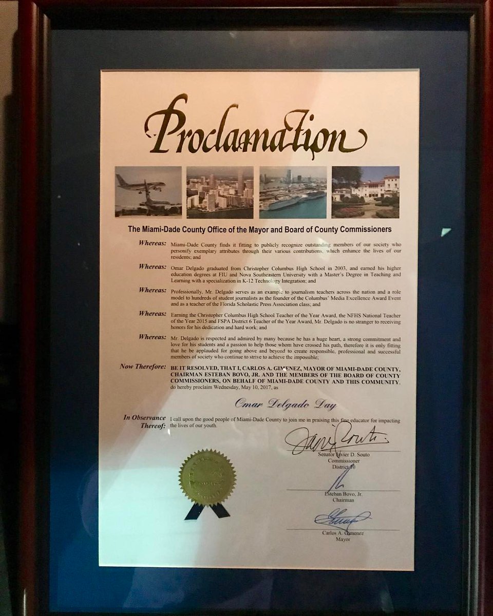 ColumbusHS_Mia's tweet photo. Let it be know that May 10, 2017 will ALWAYS be Omar Delgado/Christina Insua Day. @CCNNLive #CPride #Adelante #ExplorersInTheNews https://t.co/M1fJz6VHM5