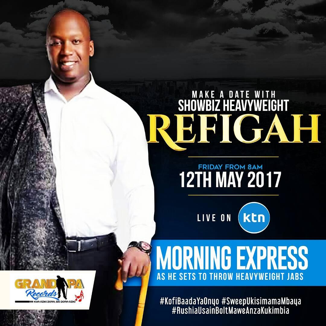 Link Up With Refigah,CEO @grandparecords tomorrow 8 A.M on @KTNKenya 
Low Key  -- youtu.be/0TcarK2BEMA
#LowKeyVideo #gainwithxtiandela