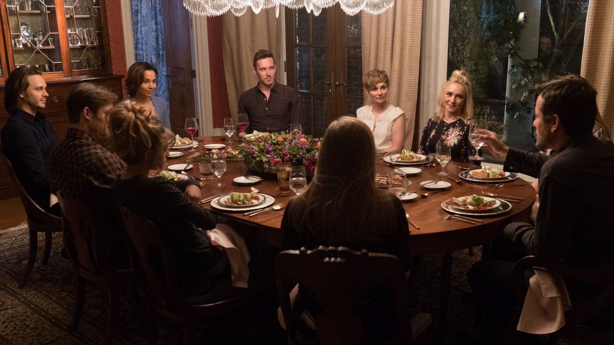 NashvilleCMT's tweet photo. CHEERS to only 3 more weeks until new episodes of #NashvilleCMT! π #ThursdayBTS https://t.co/2VSZ8bLr93