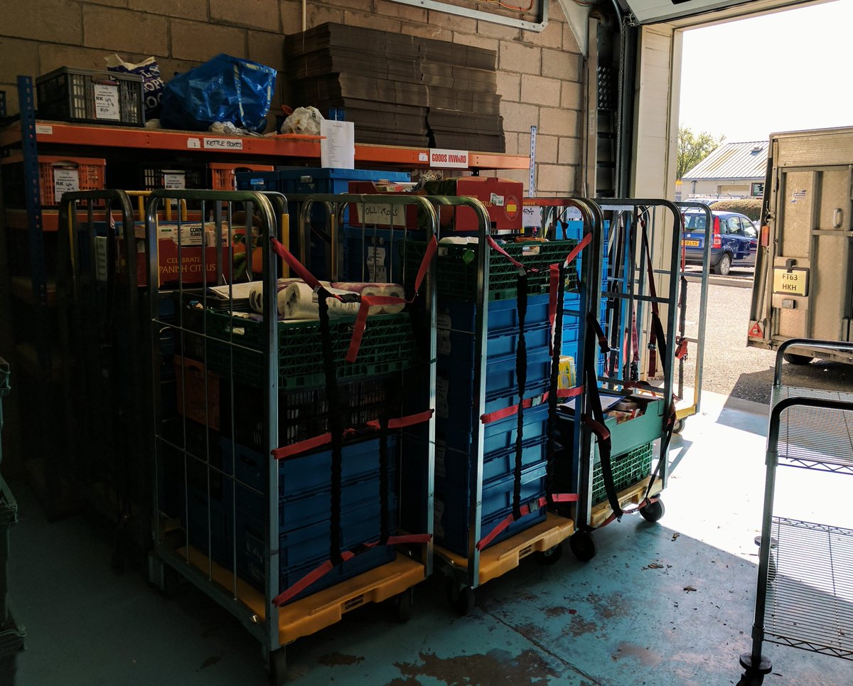 EdinFoodProject's tweet photo. These are orders ready to go out to some of our 9 distribution centres. Every cage can hold 10 single packs (or 5 family) #ExploreTheProject https://t.co/IEWcowAQz4