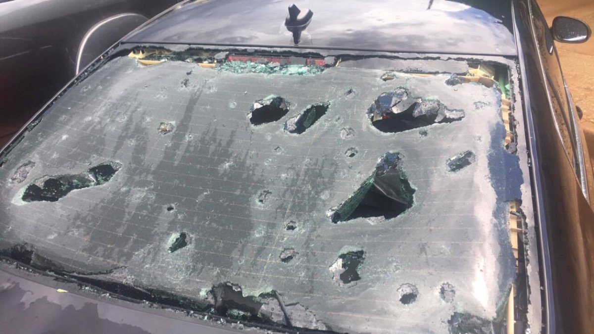 JedCastles's tweet photo. Here is what tennis ball size hail can do to your car.. This is from Kingfisher. https://t.co/LxAoc5nlFz