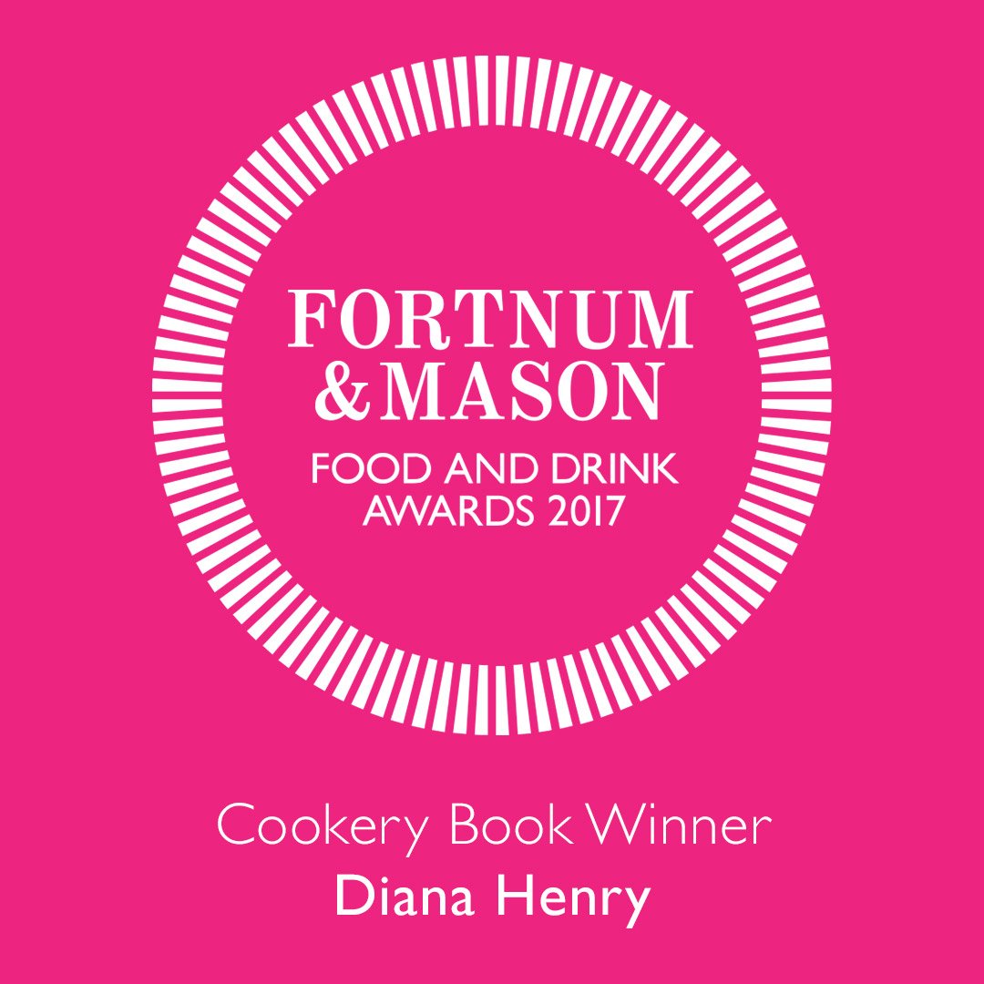 Fortnums's tweet photo. .@DianaHenryFood wins the Cookery Book Award for the fantastic read - Simple #FandMAwards https://t.co/kKpSitioIp https://t.co/MQUaCfv3xF