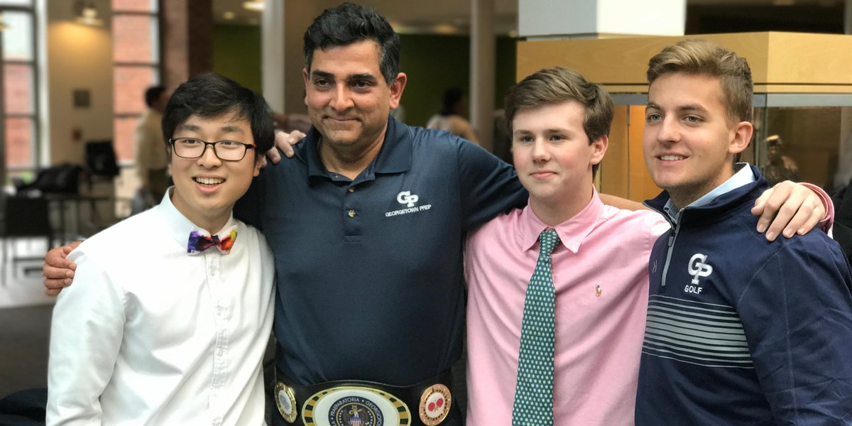 georgetownprep's tweet photo. Introducing Mr. Swaminathan, your 2017 Ping-Pong Tournament Champion! John '19 played a tough game and placed 2nd. https://t.co/vLFxJyTaWU
