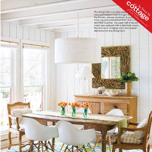 Our pato otomi pendant is the perfect addition to this beautiful dining room featured in the #summer edition of <a href="/thecottagej/">The Cottage Journal</a> ✨