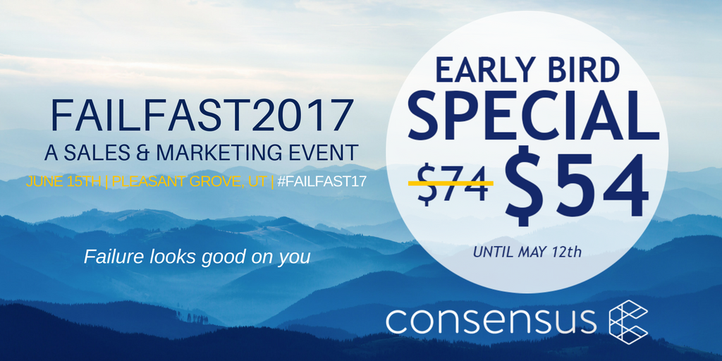 JacobBegay's tweet photo. What're you doing on June 15th? Join us at #FAILFAST17: the sales &amp; marketing event focused on failure. REGISTER: https://t.co/vmq1WSBycr https://t.co/zIhn6r4PYa