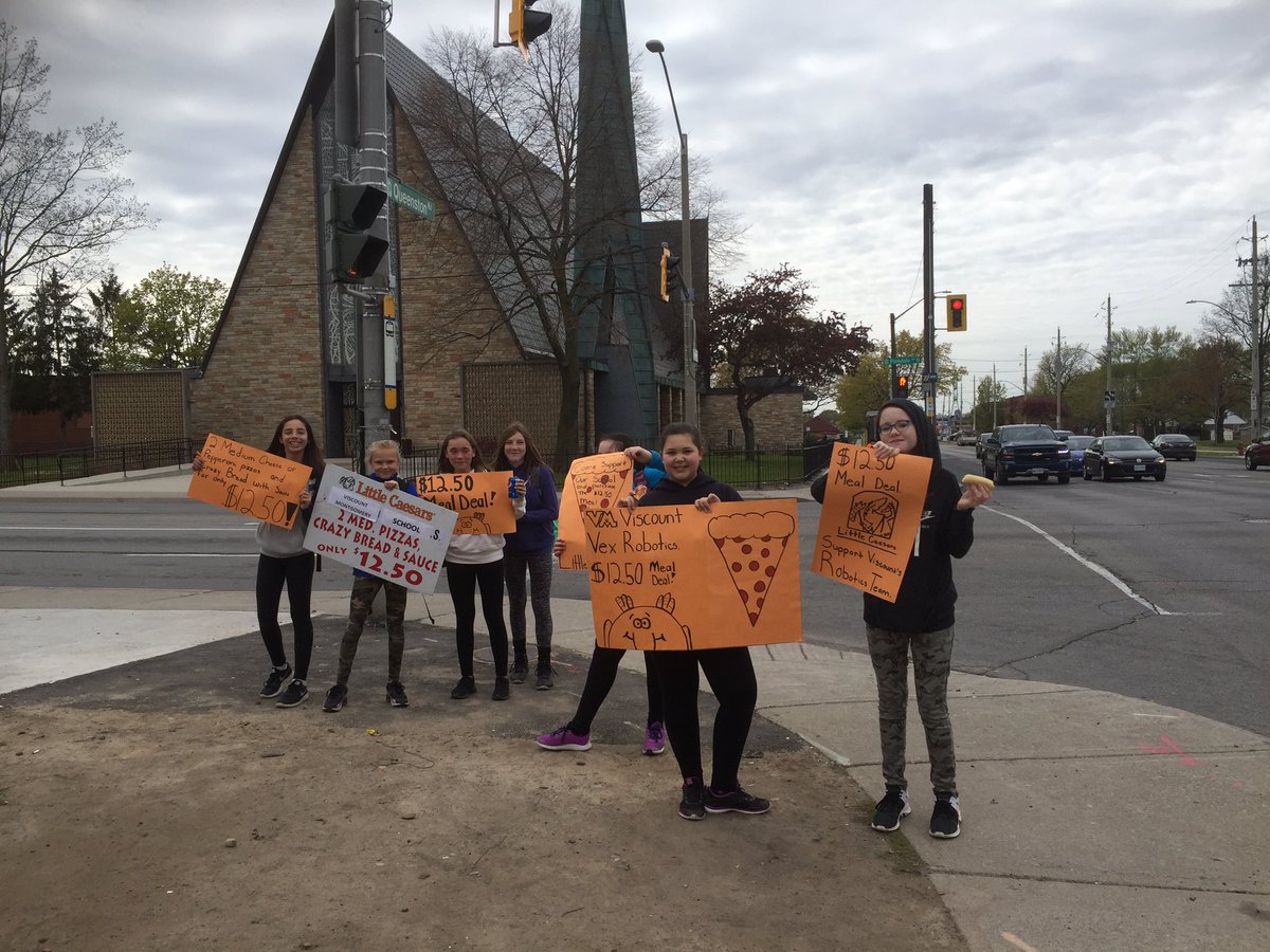 Viscount Montgomery (@viscount_hwdsb) on Twitter photo Don't forget to come by <a href="/littlecaesars/">Little Caesars Pizza</a> at Parkdale & Queenston to support the Viscount Robotics Team! 2 med pizzas & crazy bread $12.50 WOW Don't forget to come by <a href="/littlecaesars/">Little Caesars Pizza</a> at Parkdale & Queenston to support the Viscount Robotics Team! 2 med pizzas & crazy bread $12.50 WOW