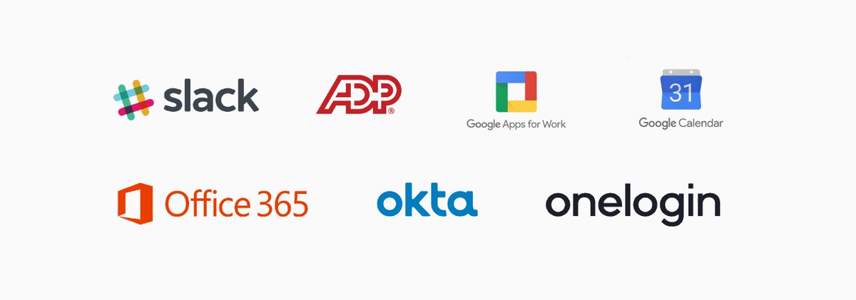 workmatesapp's tweet photo. We now integrate with @SlackHQ @ADP @gsuite @googlecalendar @Office365 @okta @OneLogin @TangoCard @Yammer @LinkedIn https://t.co/3TTT31ZTP1 https://t.co/42xGULO36W