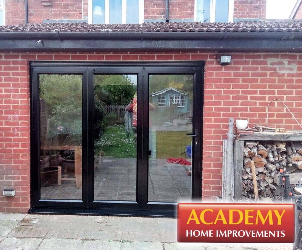 YourAcademyHome's tweet photo. New Black Bi-Fold Doors. Customer is overjoyed! #Beautiful Get in touch. https://t.co/Vzfe2XYhGb 0800 328 6698 https://t.co/kTZI3XQoFf