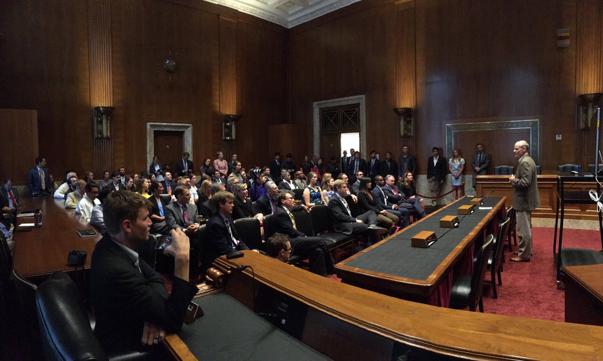 americanalpine's tweet photo. Packed room as climbers speak during the #ClimbTheHill congressional brief. Powerful. https://t.co/VRMtNVNAOf